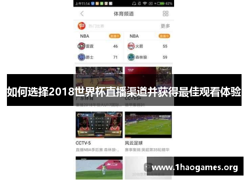 如何选择2018世界杯直播渠道并获得最佳观看体验