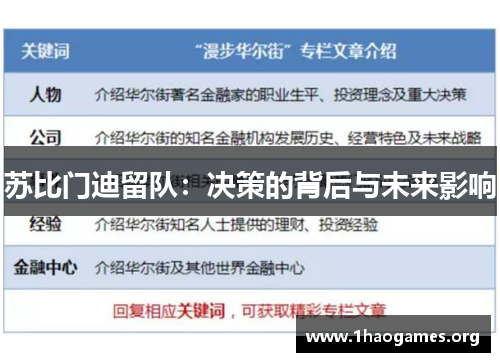 苏比门迪留队：决策的背后与未来影响